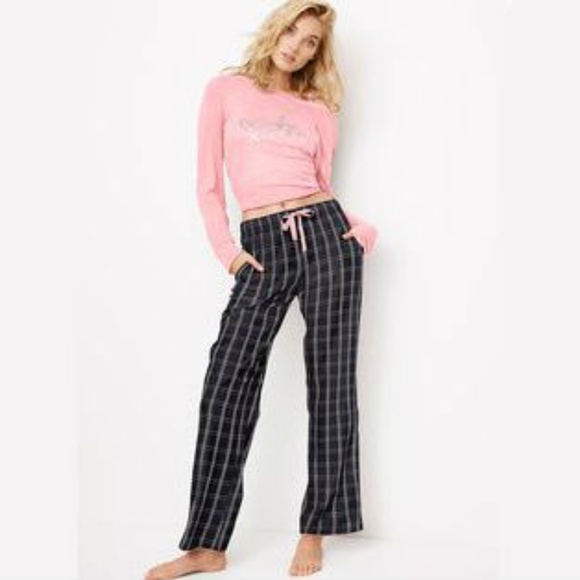 Victoria's Secret Other - Victoria’s Secret  Color Candy Black Plaid Pajamas